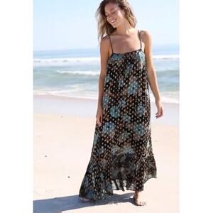 Natural Life The Alice Metallic Maxi Dress Size XS
